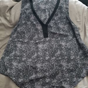 Torrid faux lace skull tank